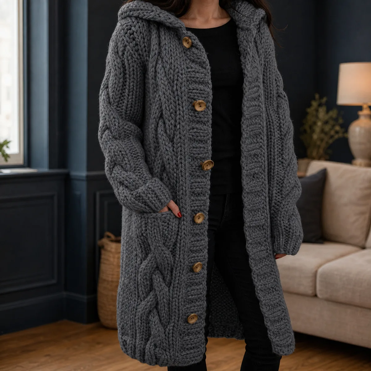 Bethany Cable Knit Cardigan