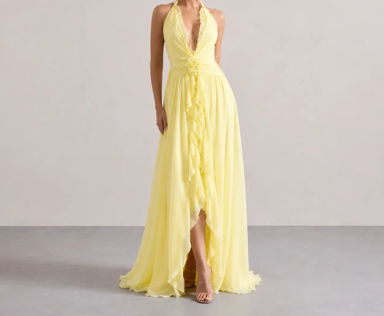 Ortensia Rosette Halter Dress