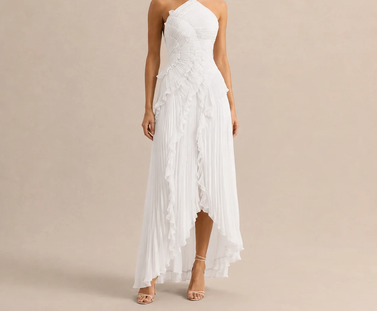 Serafina Pleated Halter Dress