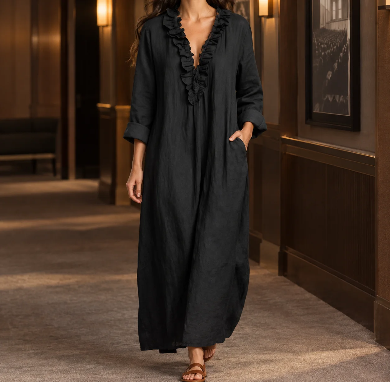 Riley Ruffle Maxi Dress