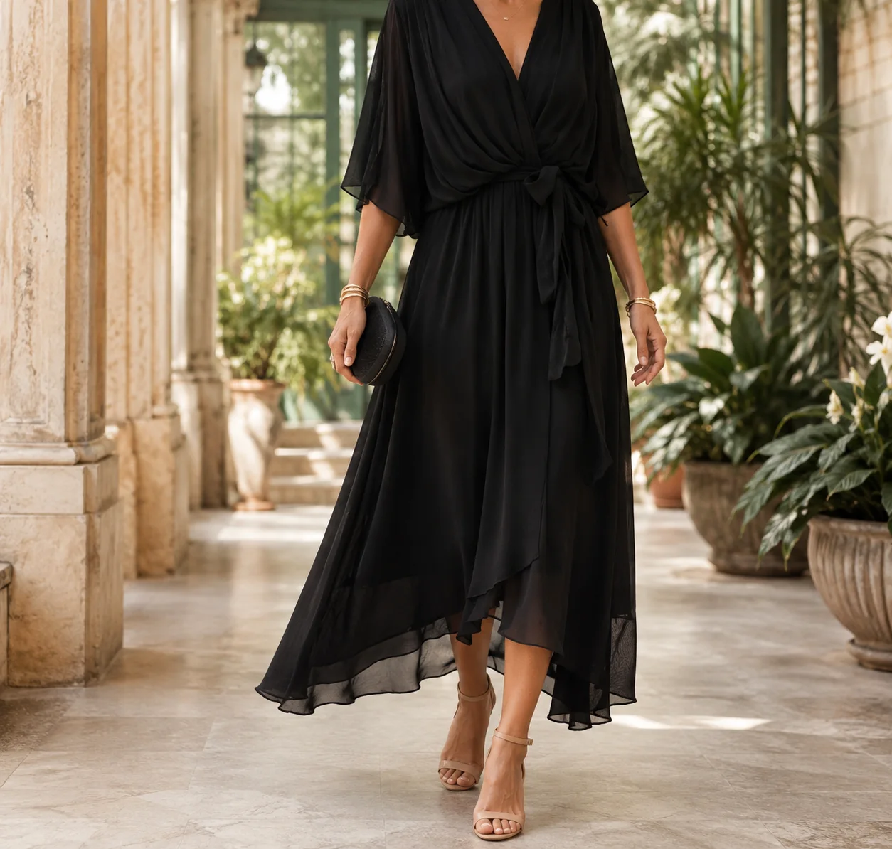 Nadia-Mae High-Low Wrap Dress