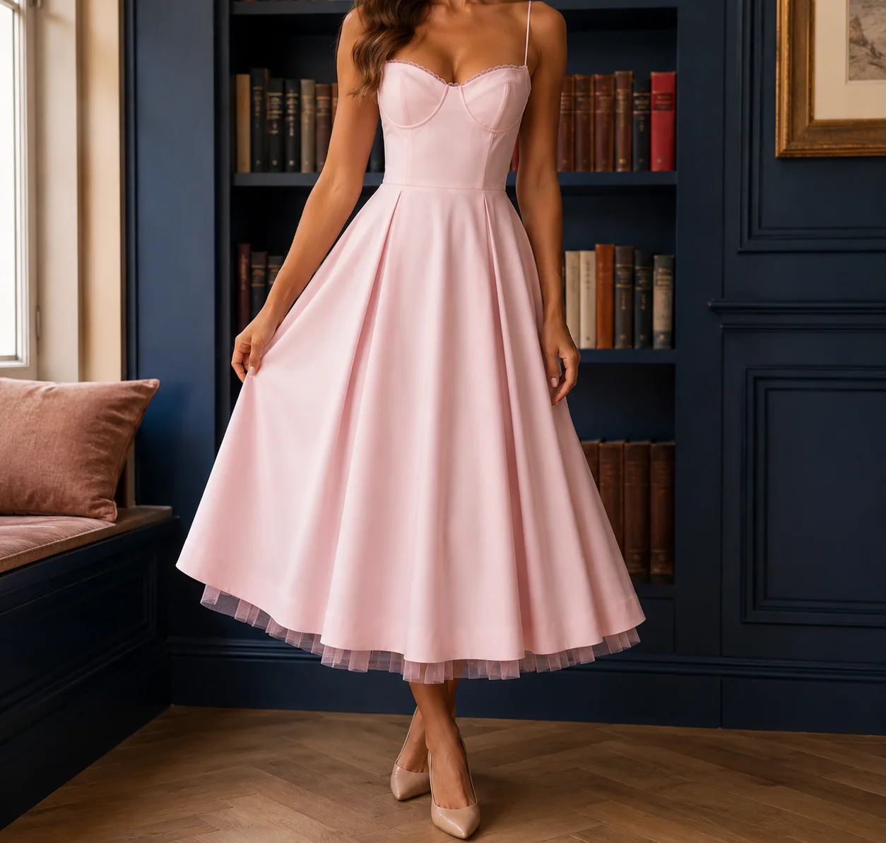Tamsin-Skye Paneled Midi Dress