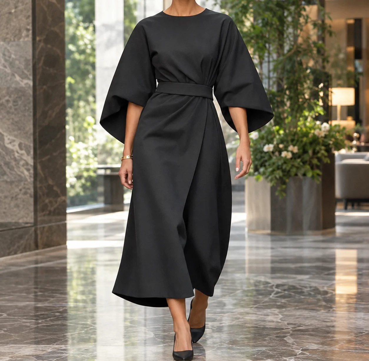 Kelsey-Rae Batwing Wrap Midi
