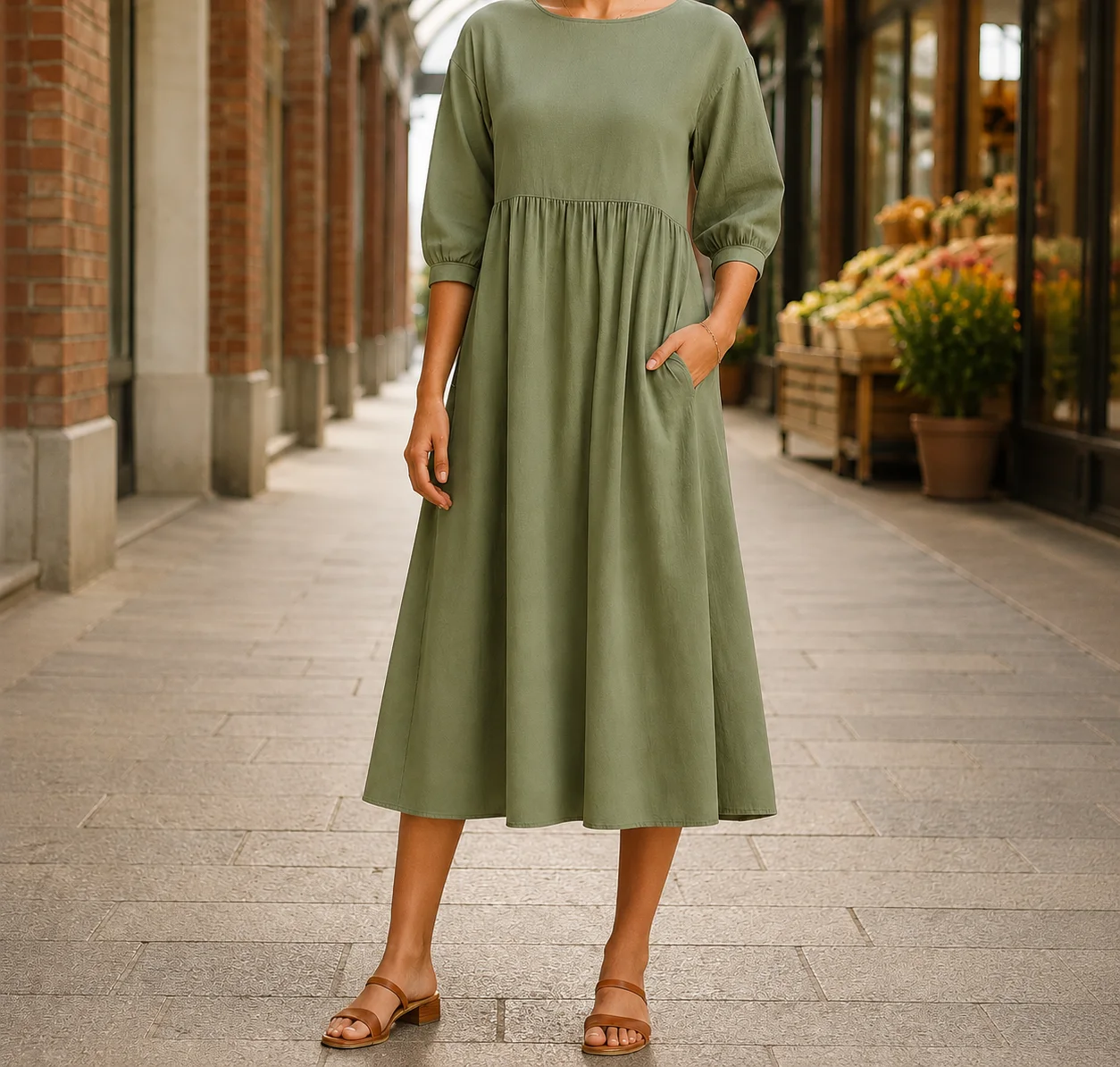 Ramona-Mae Empire Midi Dress