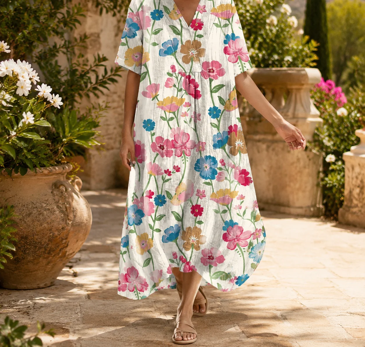 Adriana-Elise Floral Midi