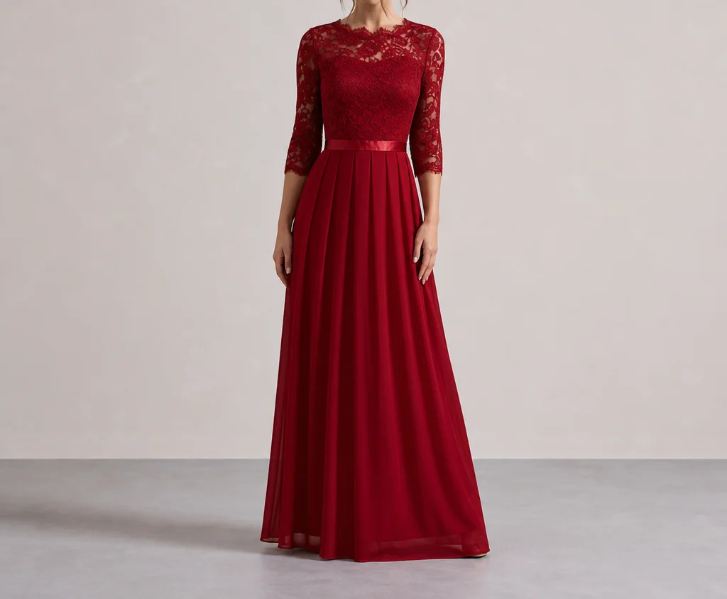 Luigia Lace-Bodice Maxi Dress