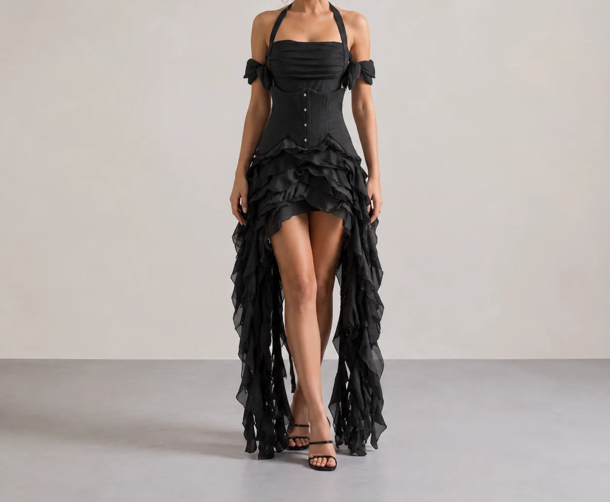 Orlanda Ruffle High-Low Dress