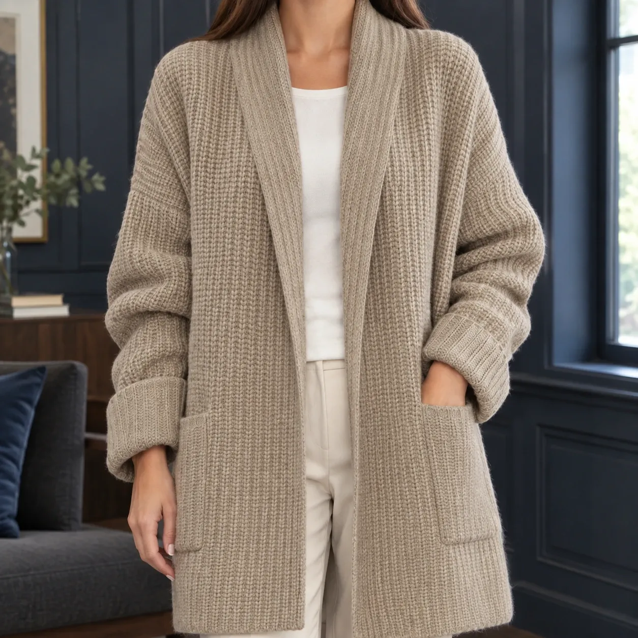 Blair-Elise Ribbed Cardigan — source gallery photograph 1