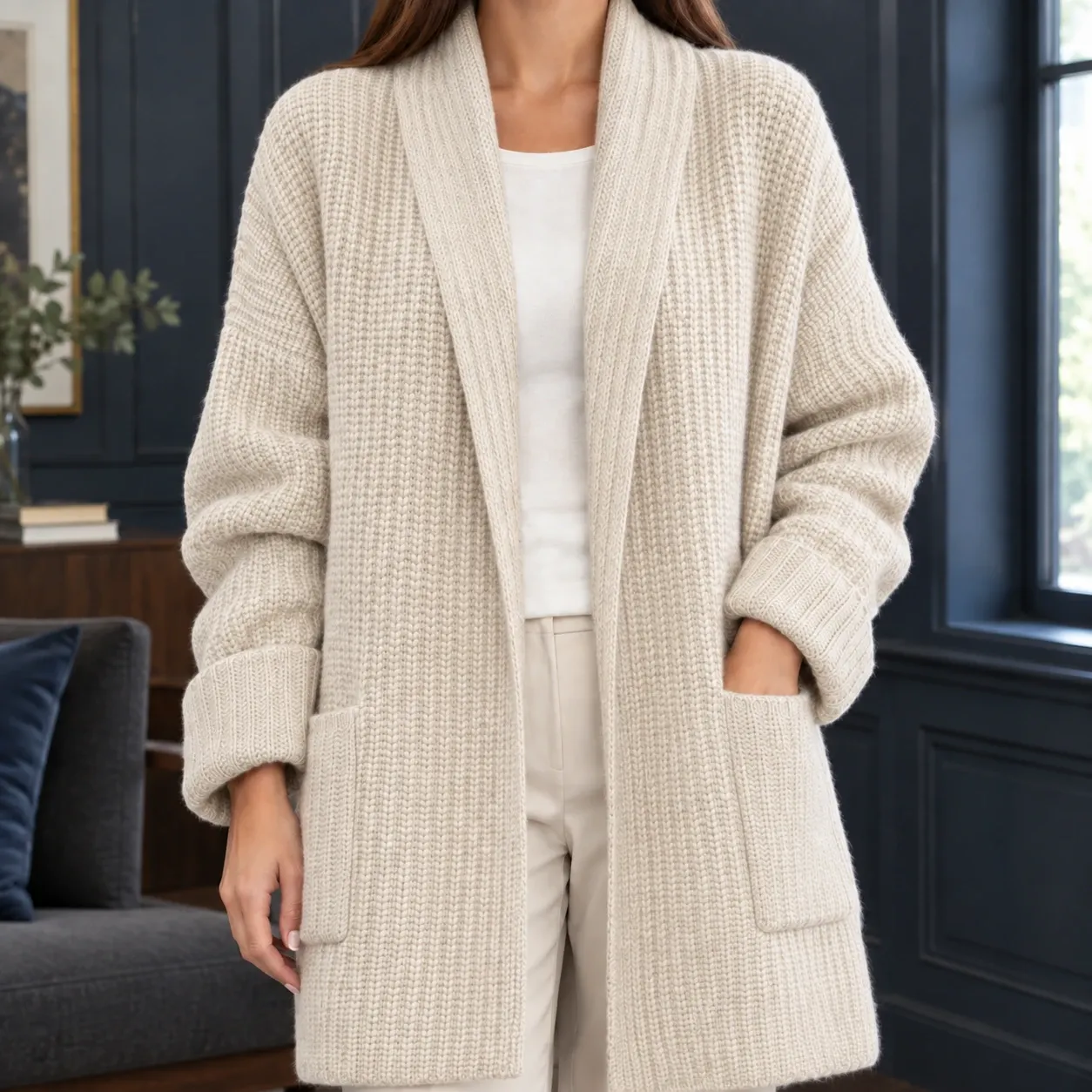 Blair-Elise Ribbed Cardigan — source gallery photograph 3