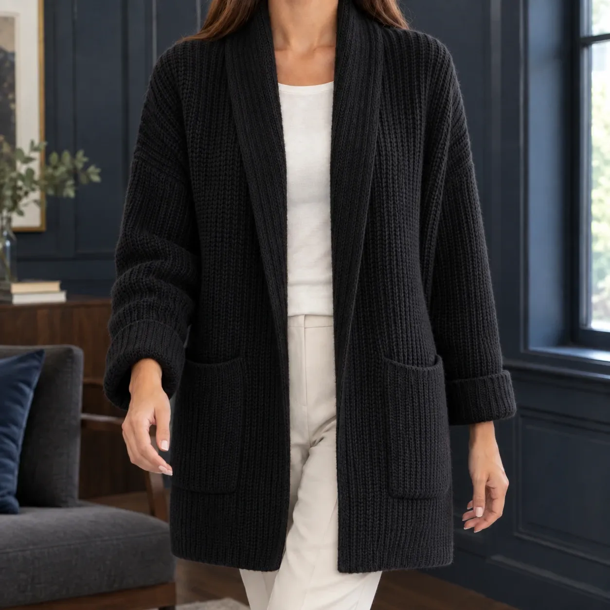 Blair-Elise Ribbed Cardigan — source gallery photograph 5