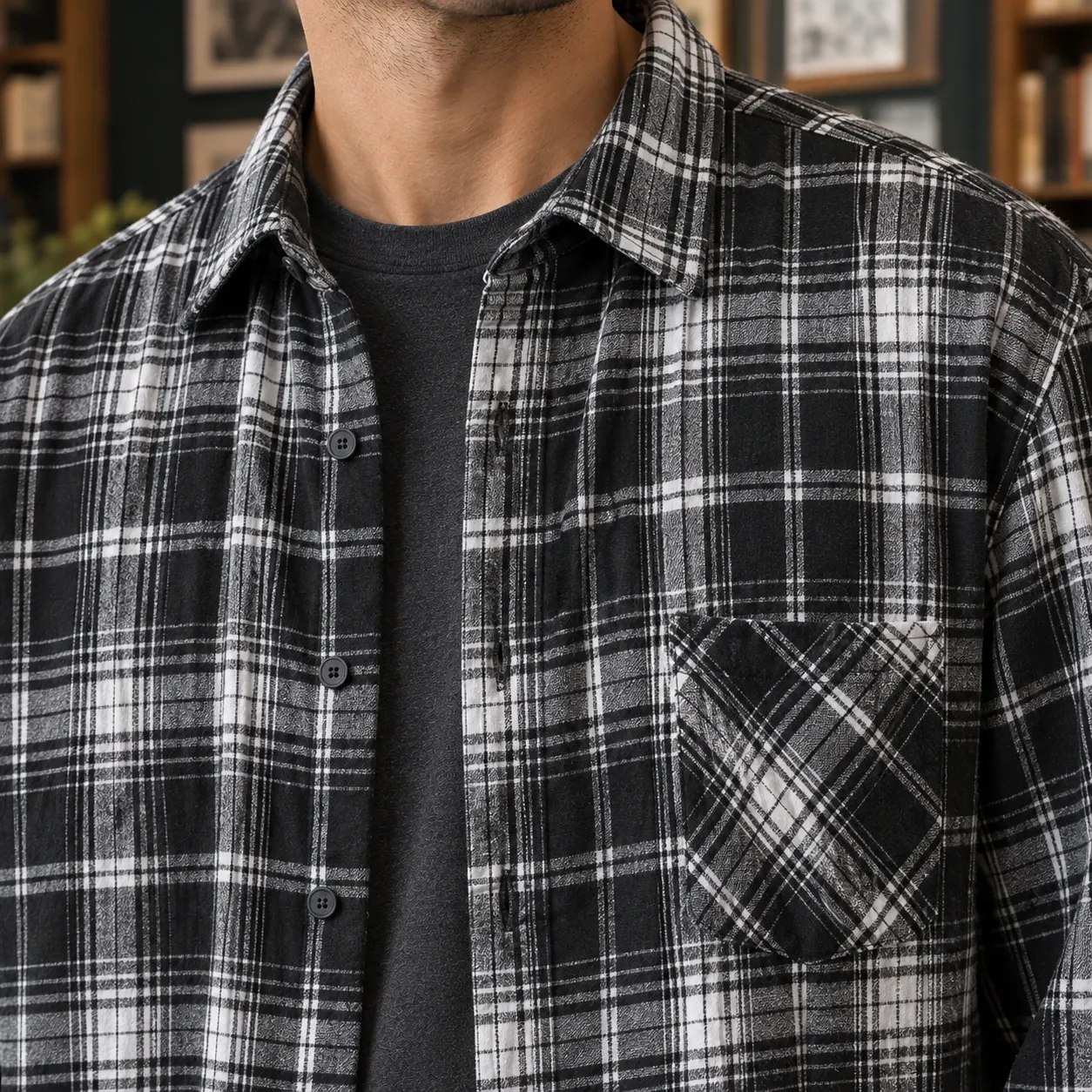 Nathan-Dean Plaid Overshirt — source gallery photograph 2