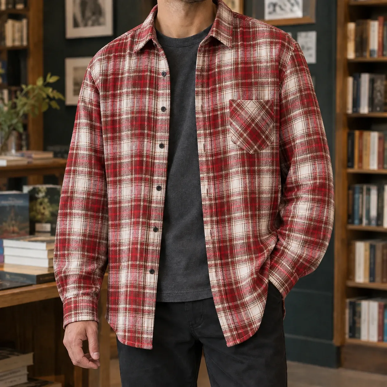 Nathan-Dean Plaid Overshirt — source gallery photograph 5