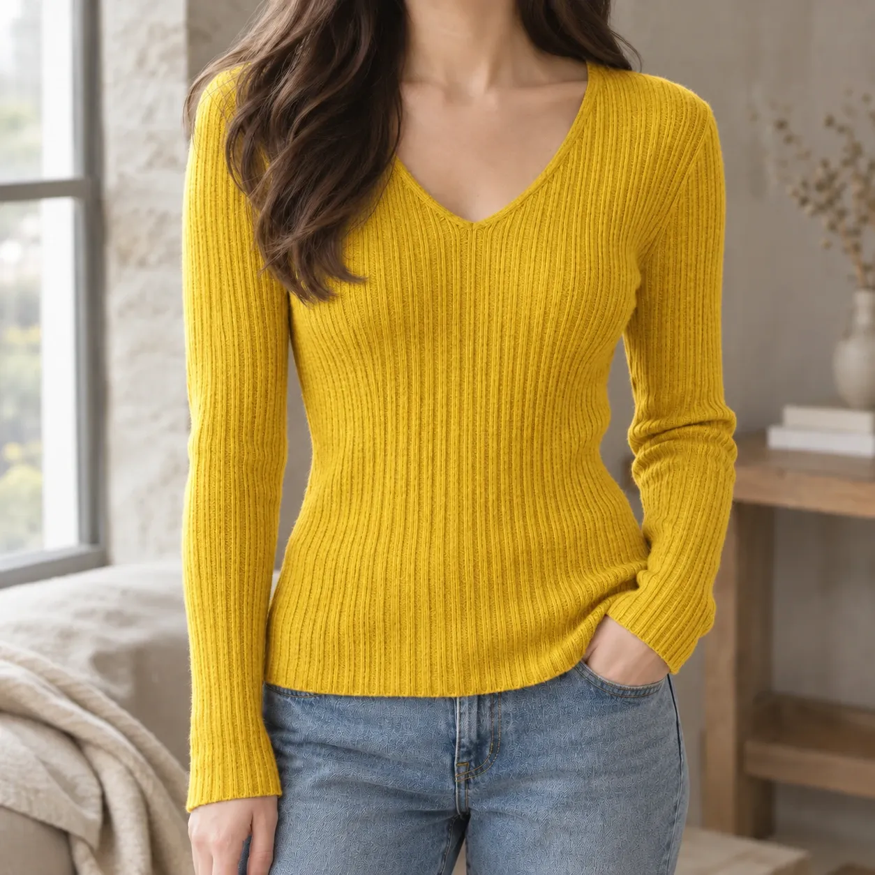 Laurel-Rose Ribbed Knit Top — source gallery photograph 3