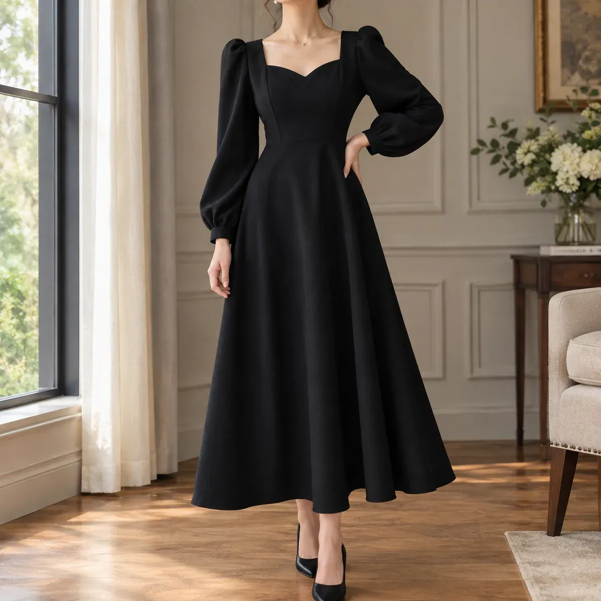 Idalia Sweetheart Midi Dress — gallery photograph 1